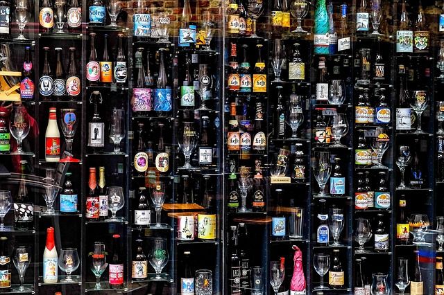 Belgien Bier Schaufenster