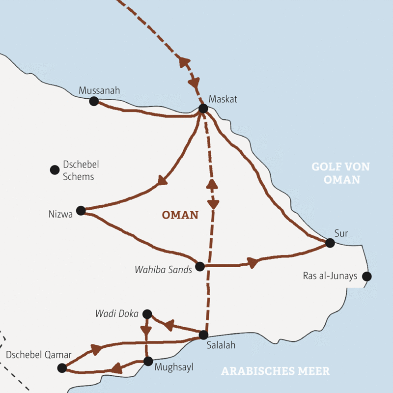 Marco Polo Reisen - Oman - Wüsten, Wadis und Meer