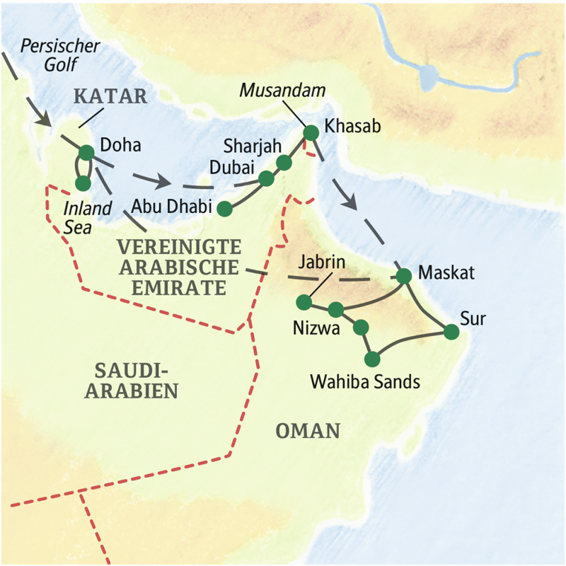 Studiosus - Arabische Emirate – Oman - mit Katar und Musandam