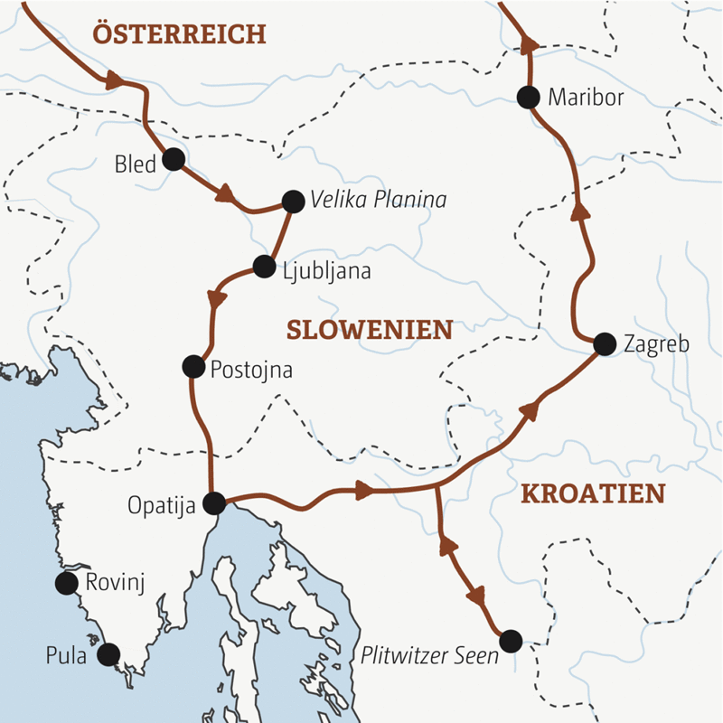 Marco Polo Reisen - Slowenien – Kroatien - Alpen und Adria - Sonderreise