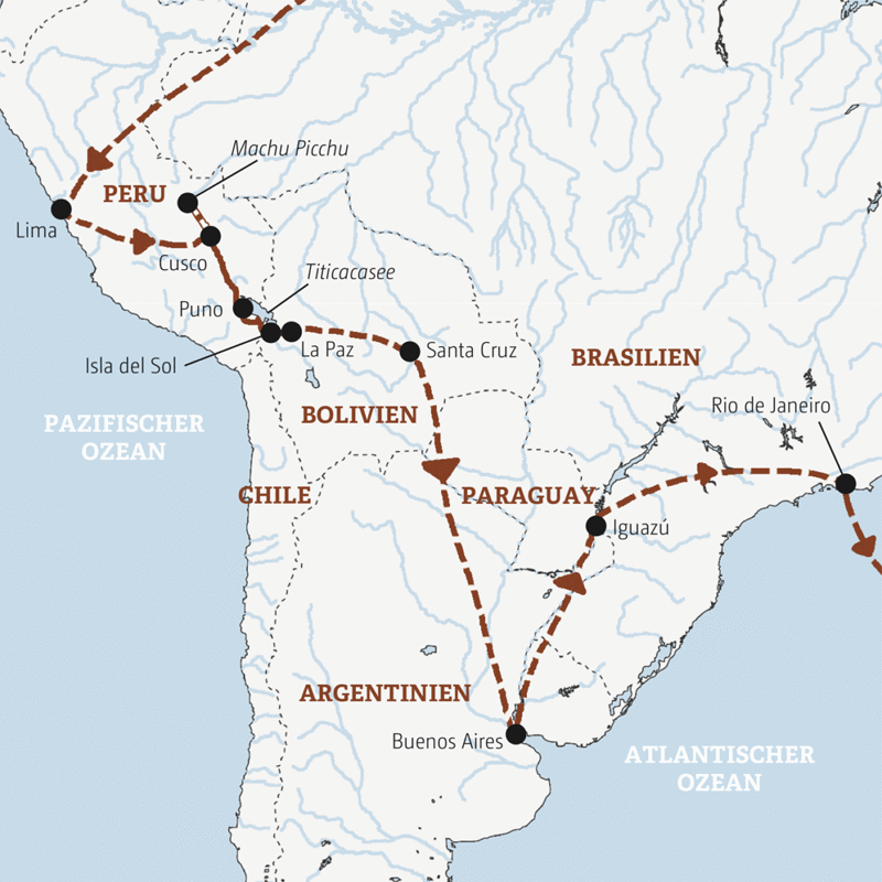 Marco Polo Reisen - Südamerika - Höhepunkte eines Kontinents