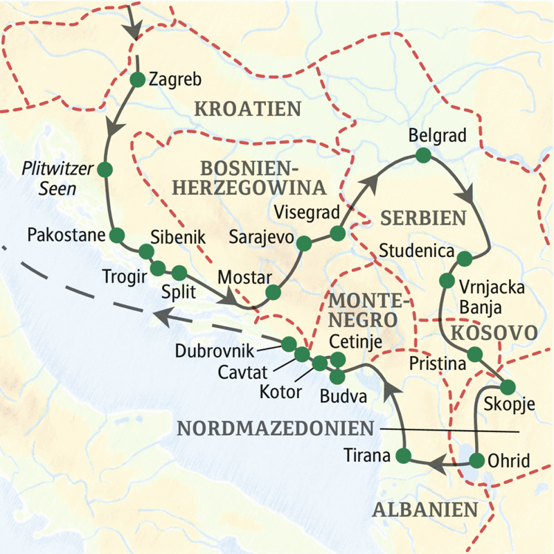 Studiosus - Balkan - zwischen Donau und Adria