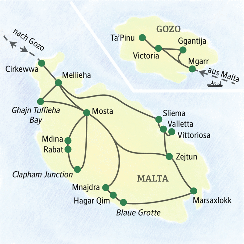 Studiosus - Malta – Gozo - Höhepunkte