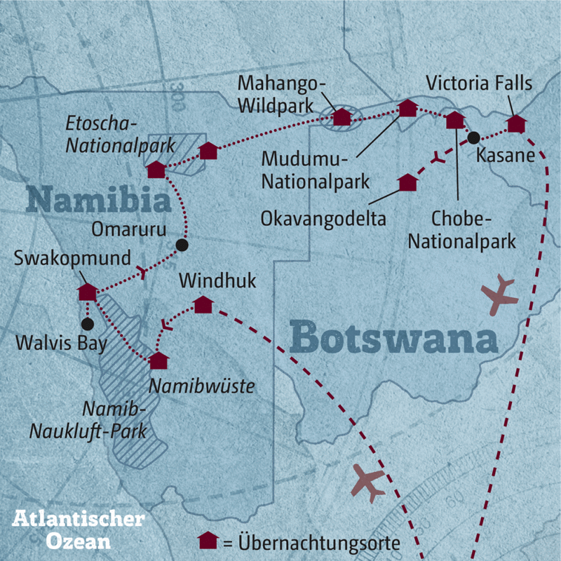 Marco Polo Reisen - Namibia – Botswana - Von der Namibwüste ins Okavangodelta