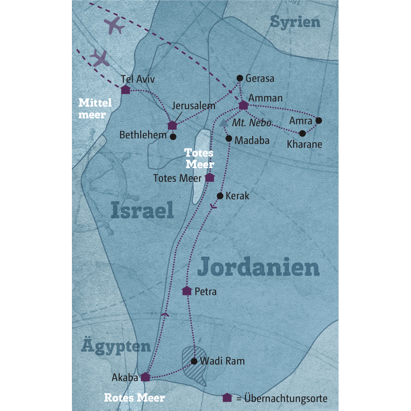 Marco Polo Reisen - Israel – Jordanien - Klagemauer und Wüstensand
