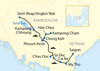  - Mekong-Flusskreuzfahrt (Saigon - Siem Reap) Englisch geführt: Mit der Jayavarman Von Saigon nach Siem Reap (2025/2026)