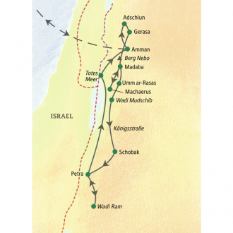  - Jordanien - Berge und Wüsten
