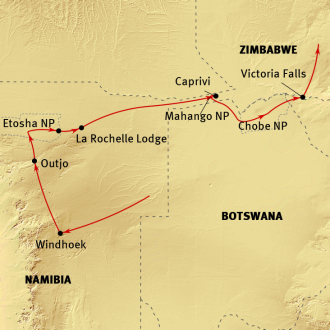  - Dreiländereck: Namibia, Botswana und Zimbabwe