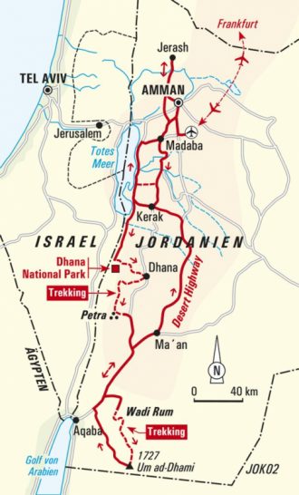  - Jordanien – Felsenstadt und Wüstenland