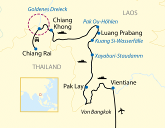  - Mekong-Flusskreuzfahrt Orchidee (Premium) Von Vientiane ins Goldene Dreieck (2026/2027/2028)