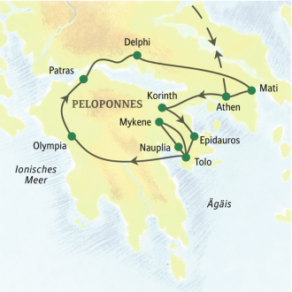  - Griechenland – Peloponnes - zu den Helden des Olymps