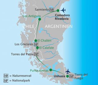  - Patagonien aktiv: Feuerland und Gletscherwelten
