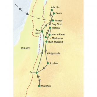  - Jordanien - Berge und Wüsten