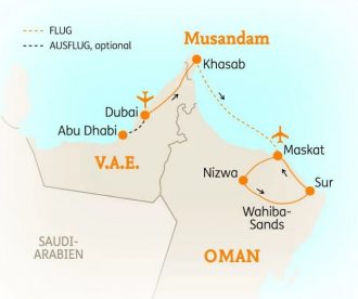 SKR Reisen - Oman & Arabische Emirate: Höhepunkte mit Musandam