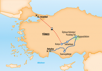 1AVista Reisen - Istanbul - Kappadokien - Antalya 2024 – 8 Tage Türkei Rundreise
