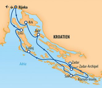 1AVista Reisen - Inselparadiese deluxe – 8 Tage Küsten-Kreuzfahrt Kroatien