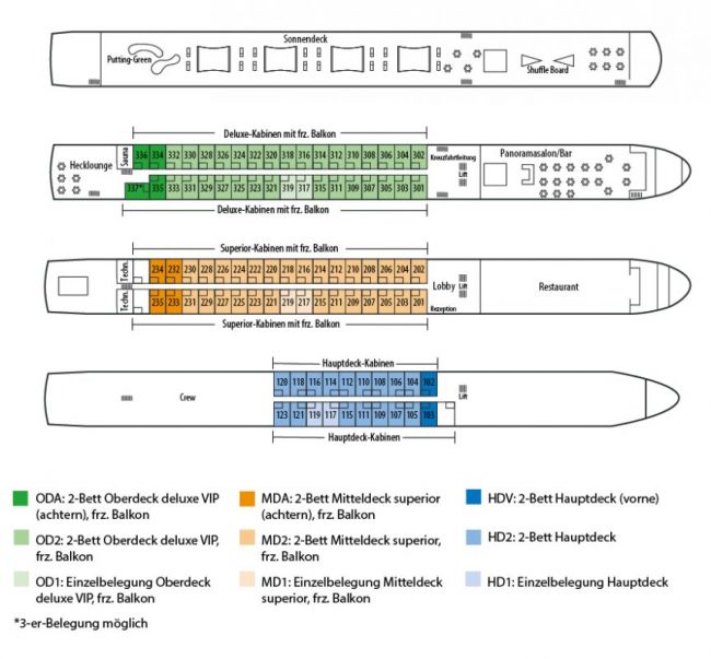 Deckplan MS VistaSky