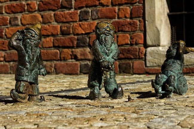 Zwergfiguren in Breslau.
