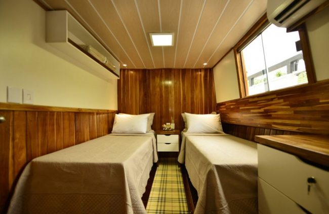 Kabine auf dem Hotelboot Barco Mutum (Zimmerbeispiel)