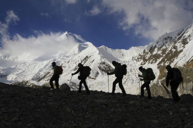 Auf dem Weg zum Concordia-Platz mit Blick zum K2