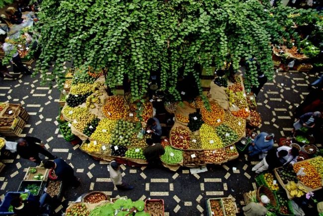 Der kunterbunte Gem&uuml;semarkt in Funchal auf Madeira