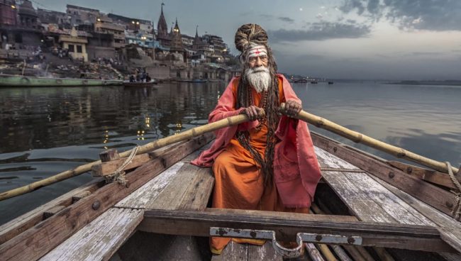 Auf dem Ganges in Varanasi