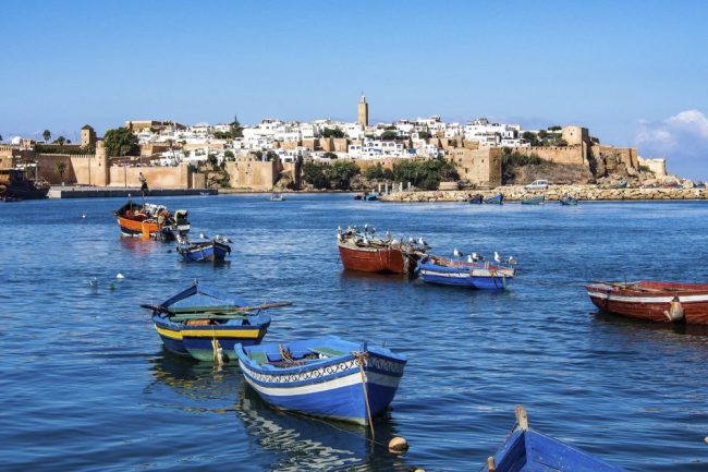 Blick auf den Hafen von Rabat