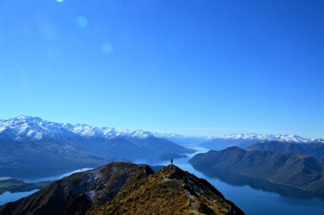 Blick auf die Bergkulisse am Wanaka Roys Peak