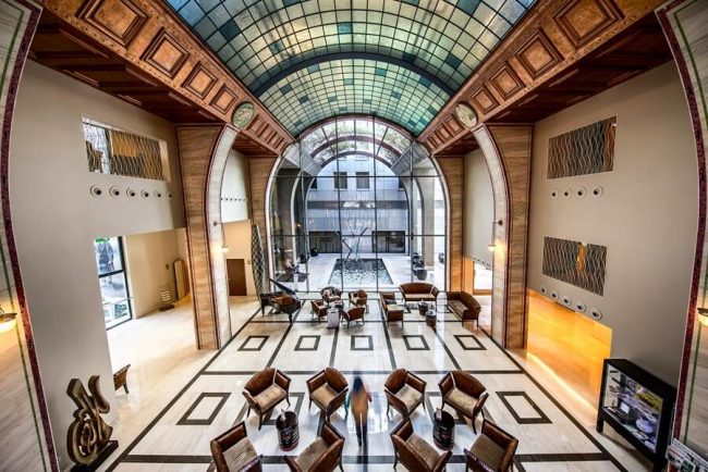 Atrium des Continental Hotels in Budapest