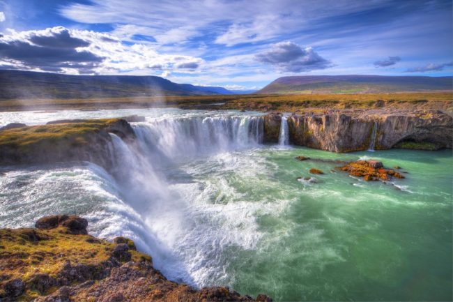 Einmalig sch&ouml;n, der Godafoss-Wasserfall