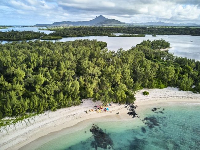 Blick aus der Vogelperspektive auf Mauritius