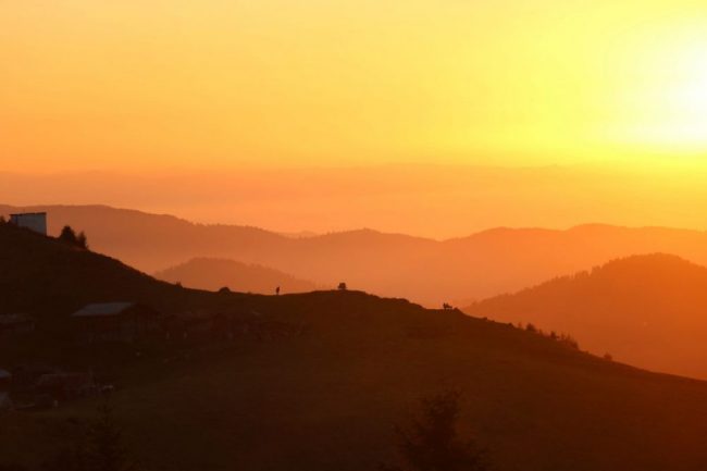 Abendstimmung auf der Pokut-Alm