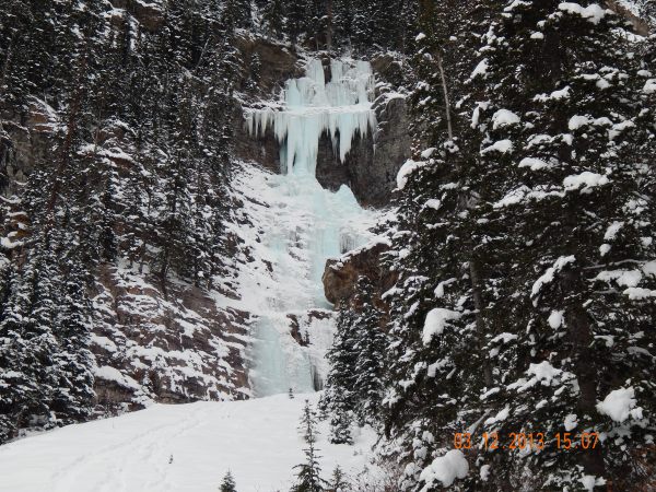 Eiswasserfall am Lake Louise