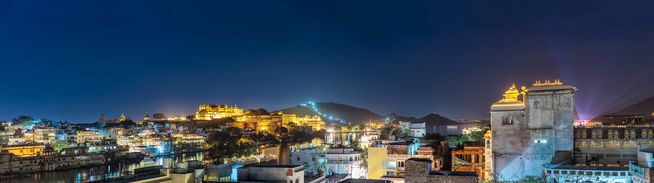 Udaipur bei Nacht