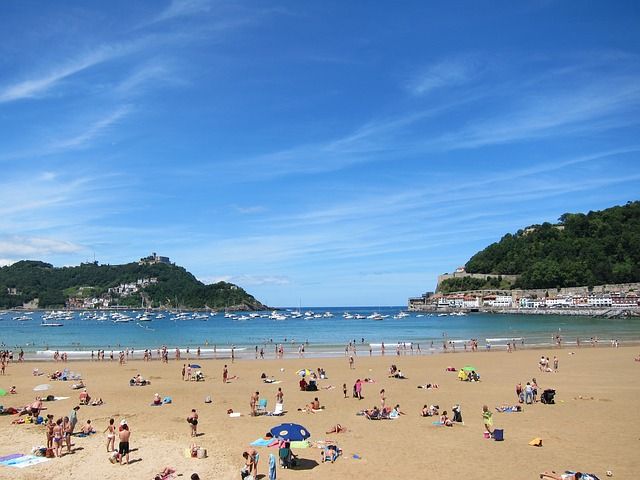 Strandleben in San Sebastian